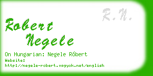 robert negele business card