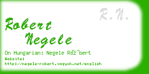 robert negele business card